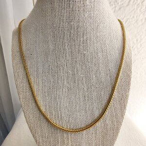 14k gold over stainless steel wheat chain 22"